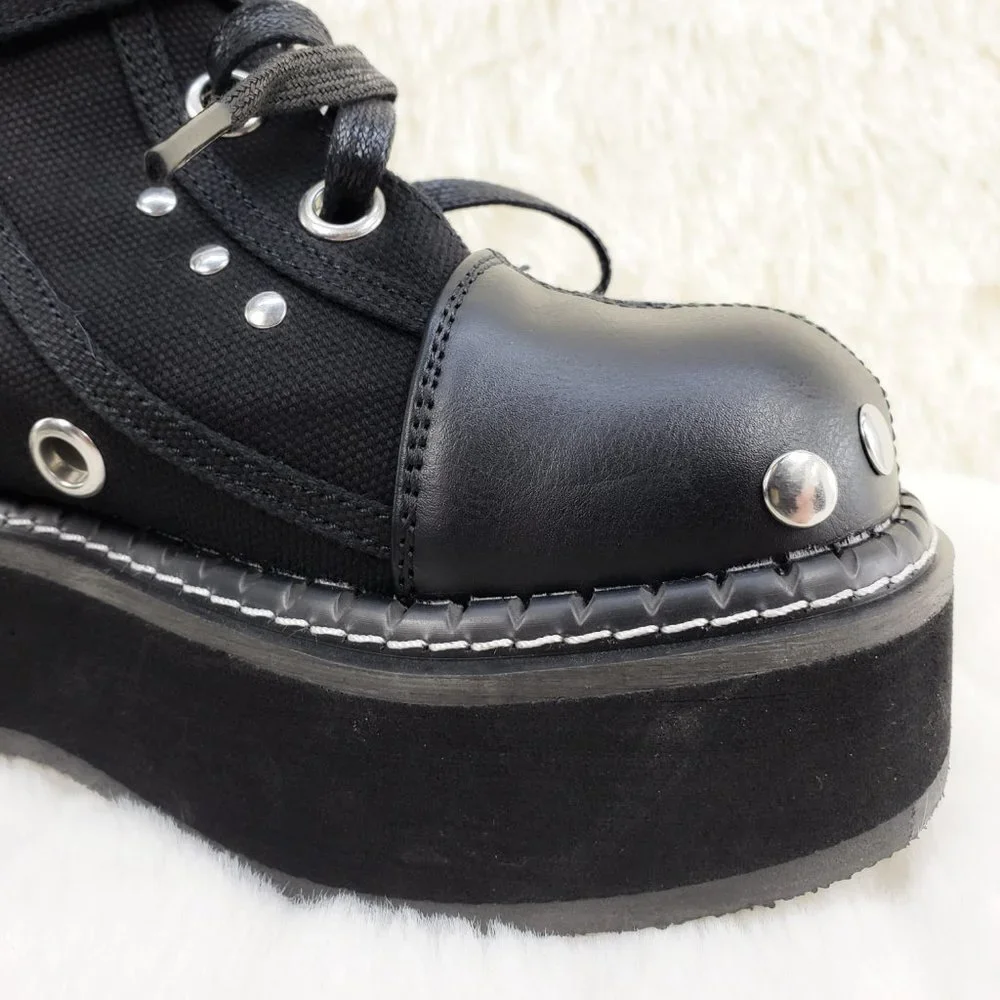 Emily Cut Out Platform Sandal Boots Goth Punk Ankle Boots - Picture 14 of 15